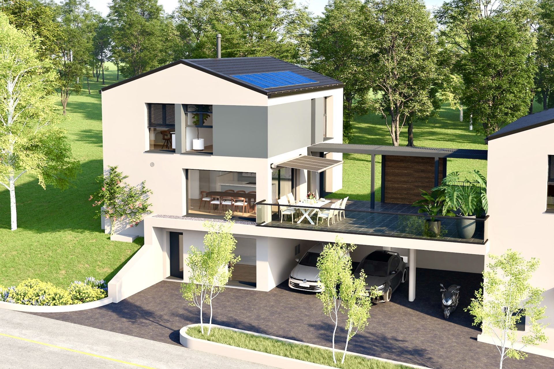 Villa individuelle à vendre à Attalens en Veveyse. nouvelle construction Minergie
